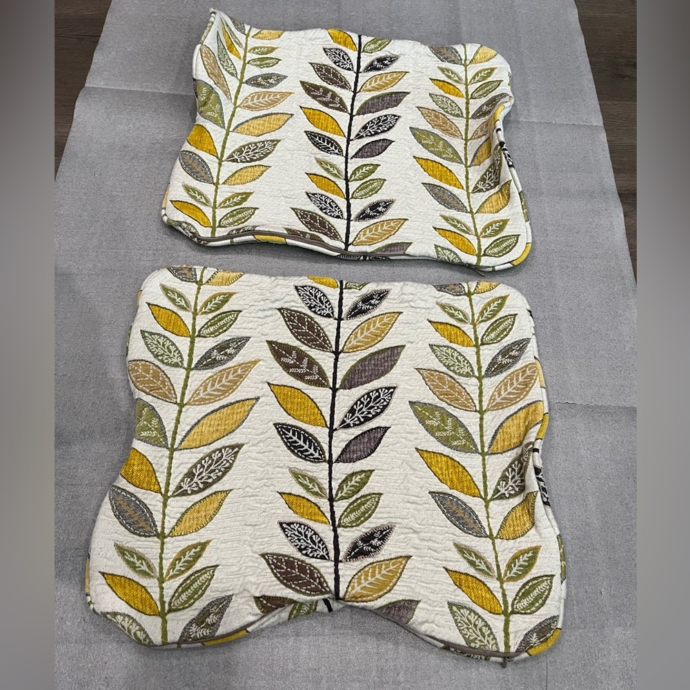 Leaf Patterned Cushion Pillows Covers